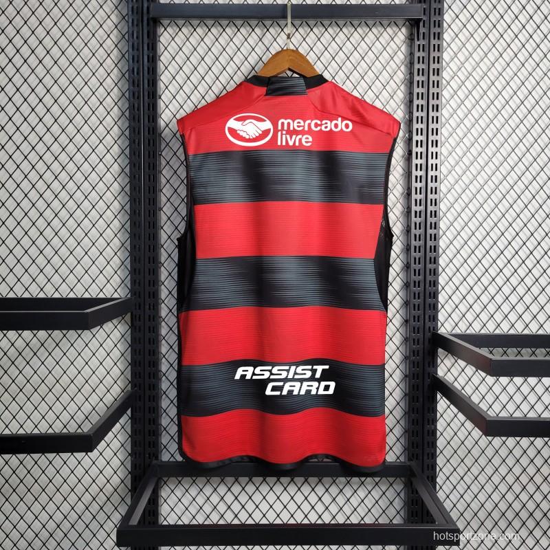 23/24 Flamengo Home Vest With  All Sponsors+Patches