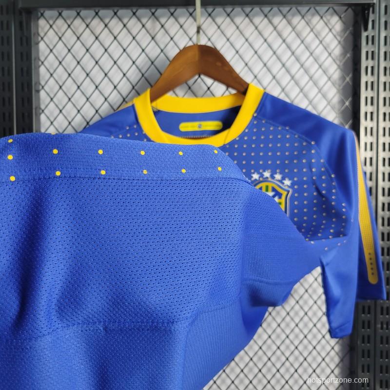 Retro 2010 Brazil Away Blue Jersey