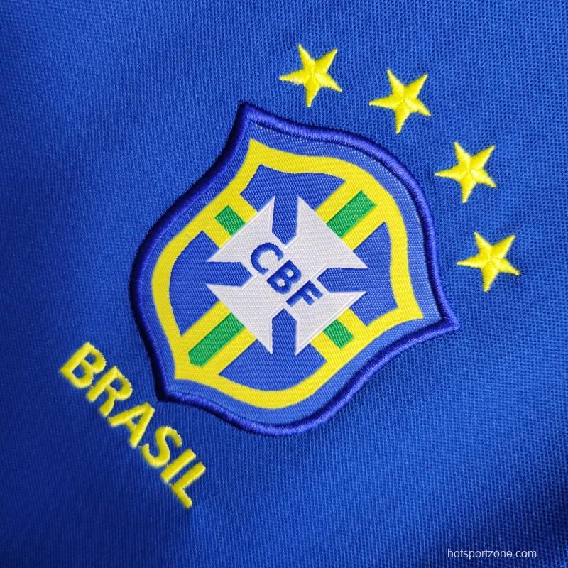 Retro 1997 Brazil Away Blue Jersey
