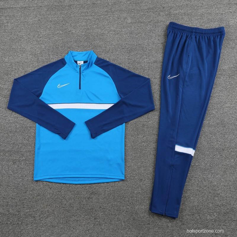 2023 NIKE Blue Half Zipper Jacket +Pants