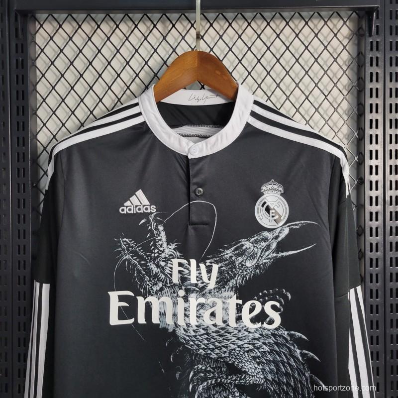 Retro 14/15 Real Madrid Third Black Dragon Long Jersey