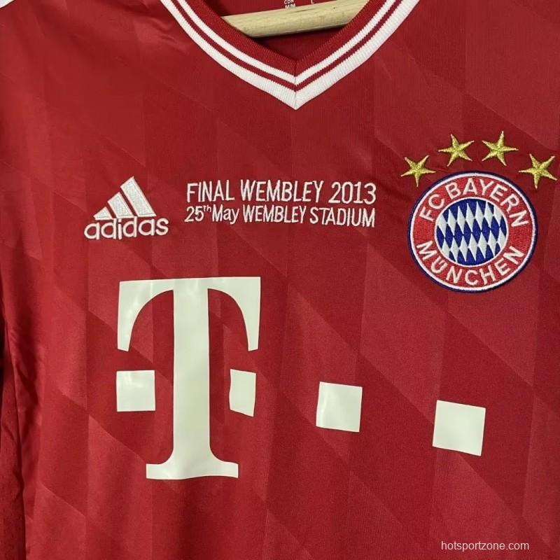 Retro 13 14 Bayern Munich Home Champion Long Sleeve Jersey