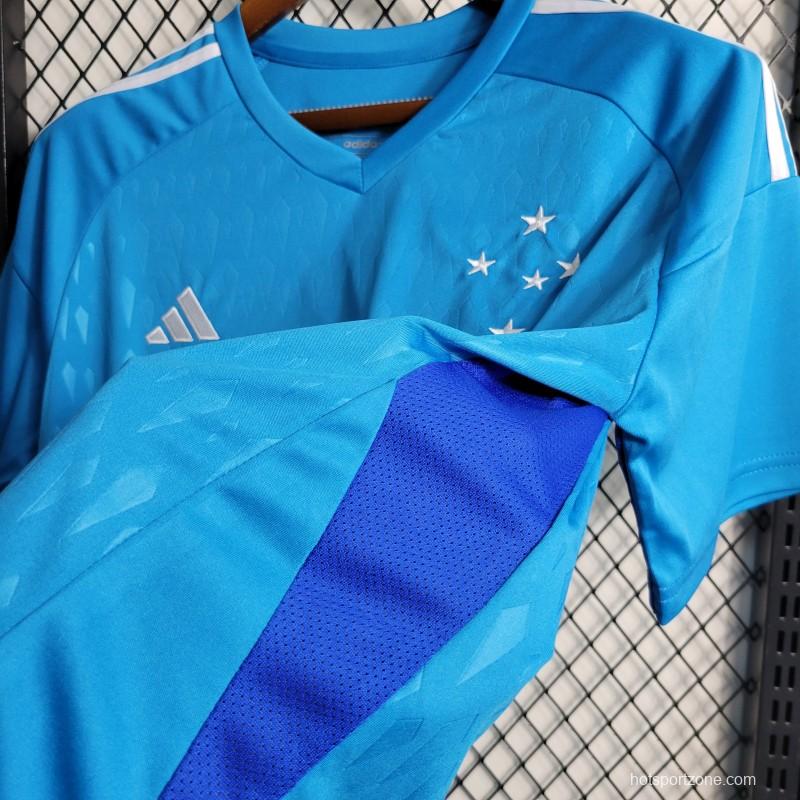 23-24 Cruzeiro Blue Goalkeeper Jersey