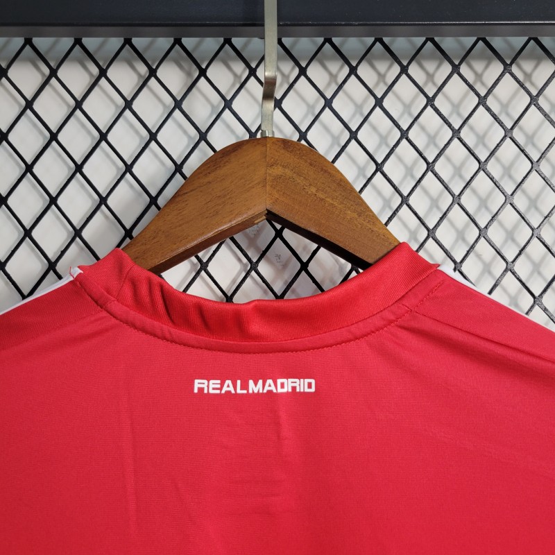 Retro Long Sleeve 11-12 Real Madrid Away Red Jersey