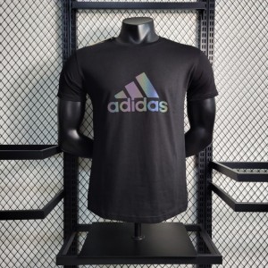 2023 Adidas Black T-shirts WITH Adidas LOGO