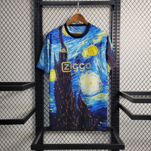 23 24 AJAX X Vincent Van Gogh Vincent Van Gogh Oil Painting Starry Night T-Shirts