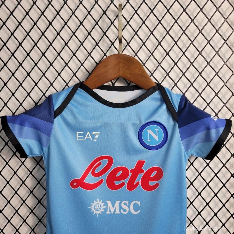 23-24 Baby Napoli Home Soccer Jersey Baby 6-18 Month