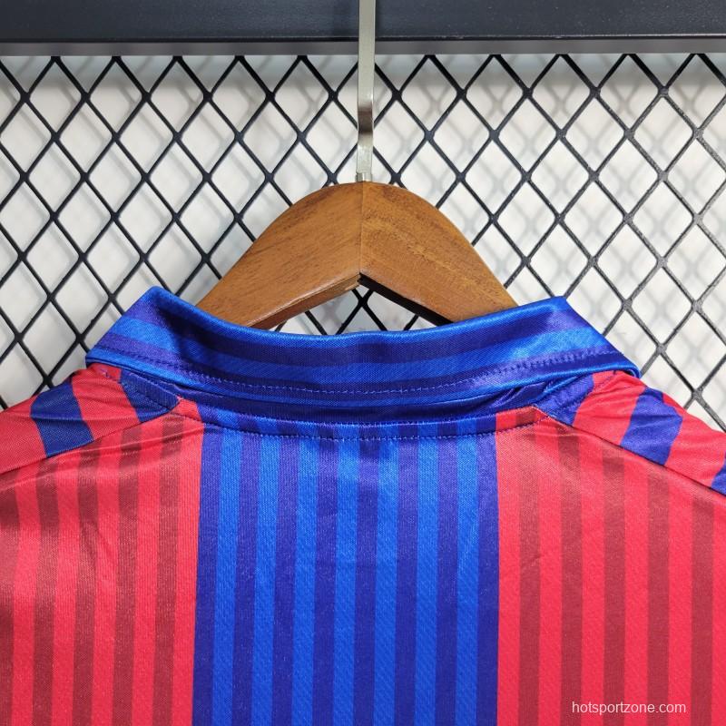 Retro 91/92 Barcelona Home Long Sleeve Jersey