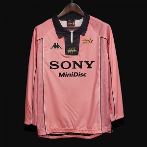 Retro 97/98 Juventus Away Pink Long Sleeve Jersey
