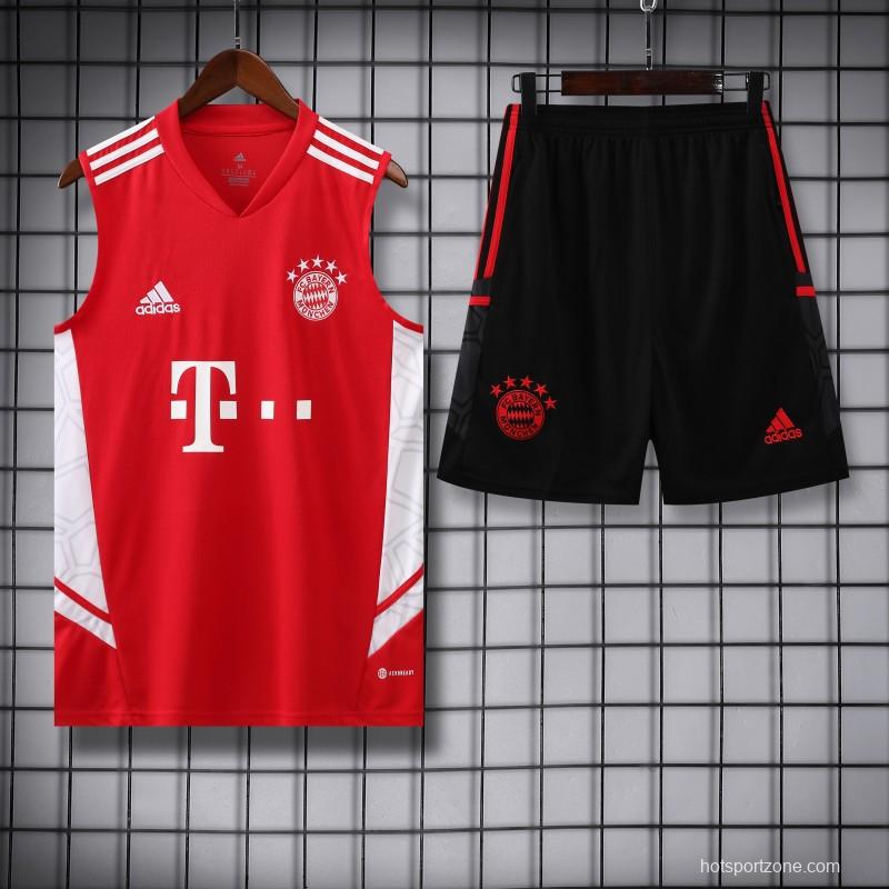 23-24 Bayern Munich Red Vest Jersey+Shorts