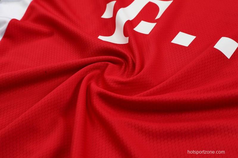 23-24 Bayern Munich Red White Short Sleeve+Shorts