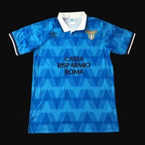 Retro 89/90 Lazio Home Blue Jersey