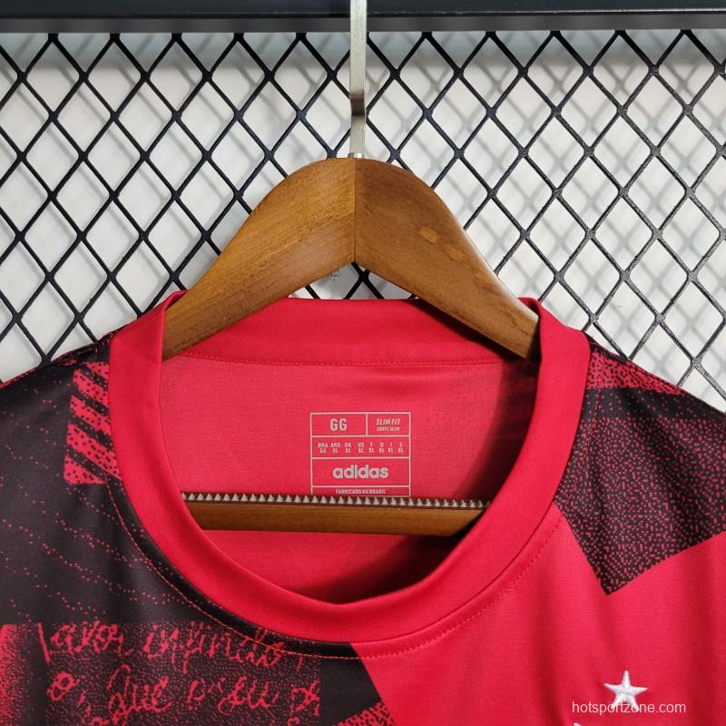 23-24 Flamengo Red Pre-Match Training Jersey