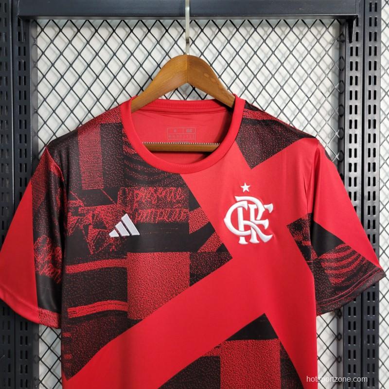 23-24 Flamengo Pre-Match Red Jersey