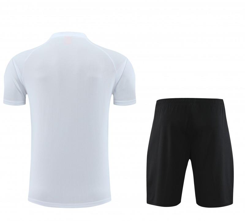 23 24 AC Milan White Grey Short Sleeve+Shorts