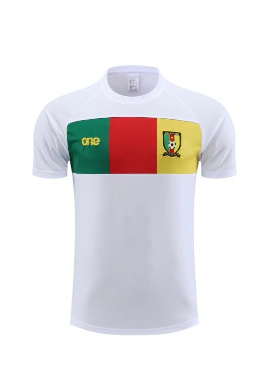 2023 Cameroon White Short Sleeve+Shorts
