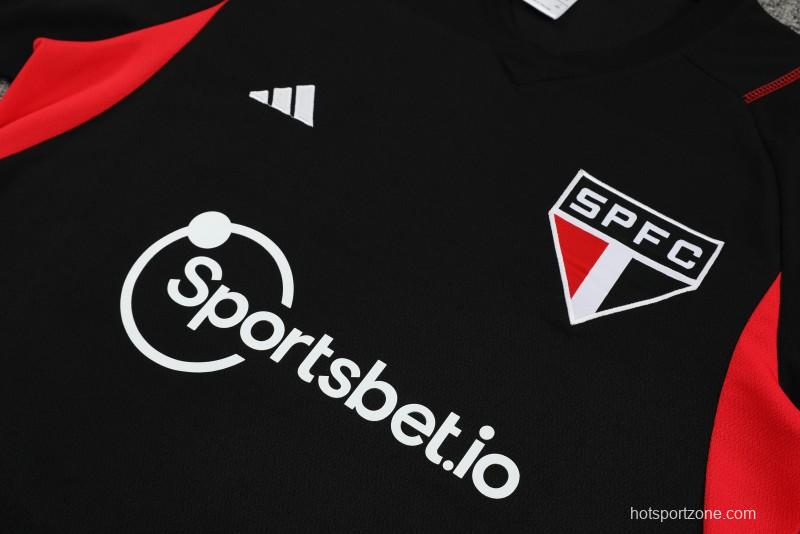 23/24 Sao Paulo Black Short Sleeve Jersey+Shorts