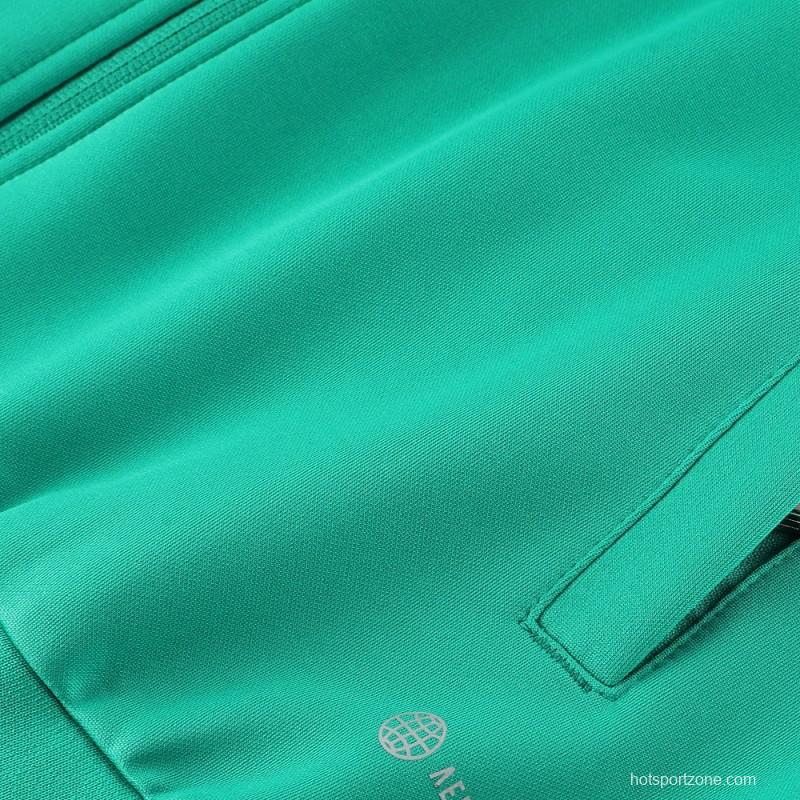 23/24 Adidas Green/Navy Full Zipper +Pants