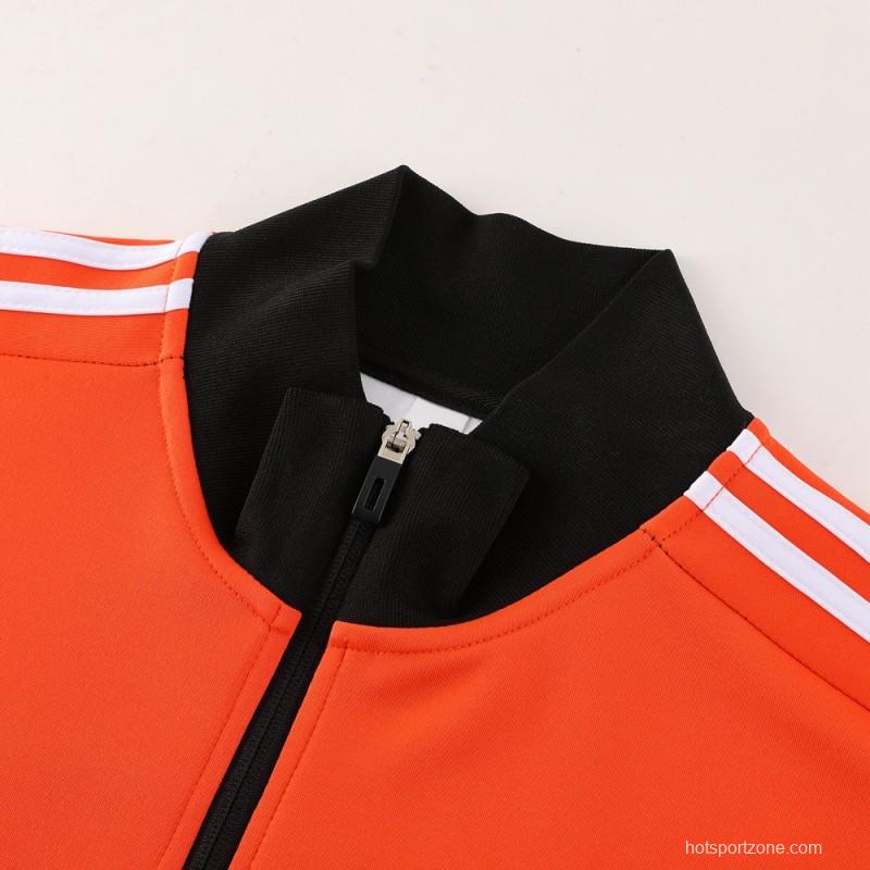 23/24 Adidas Orange/White/Black Full Zipper +Pants