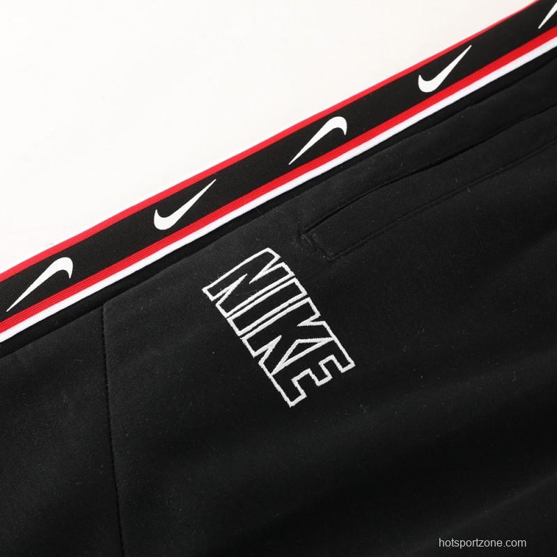 23/24 NIKE Black/Red Full Zipper Hooide Jacket+Pants