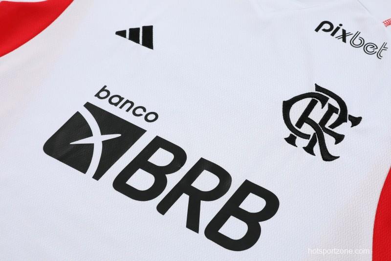 23/24 Flamengo White Short Sleeve Jersey+Shorts