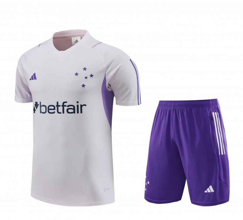 23 24 Cruzeiro White Short Sleeve+Shorts