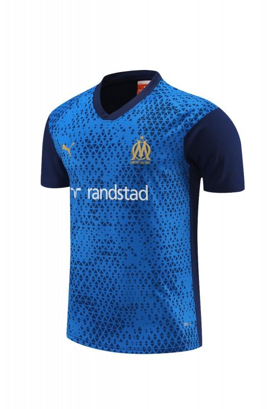 23 24 Olympique Marseille Blue Short Sleeve+Shorts