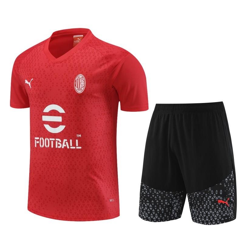 23 24 AC Milan Red Short Sleeve+Shorts