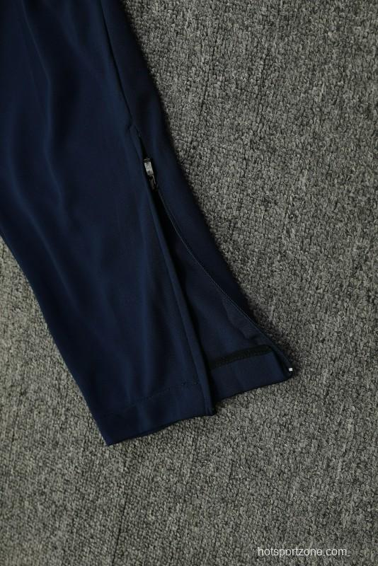 23/24 Al-Nassr Black/Blue Half Zipper Jacket +Pants