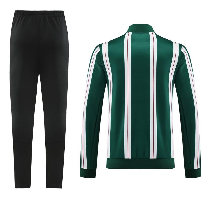 23/24 Manchester United Green White Stripe Full Zipper Jacket+Pants