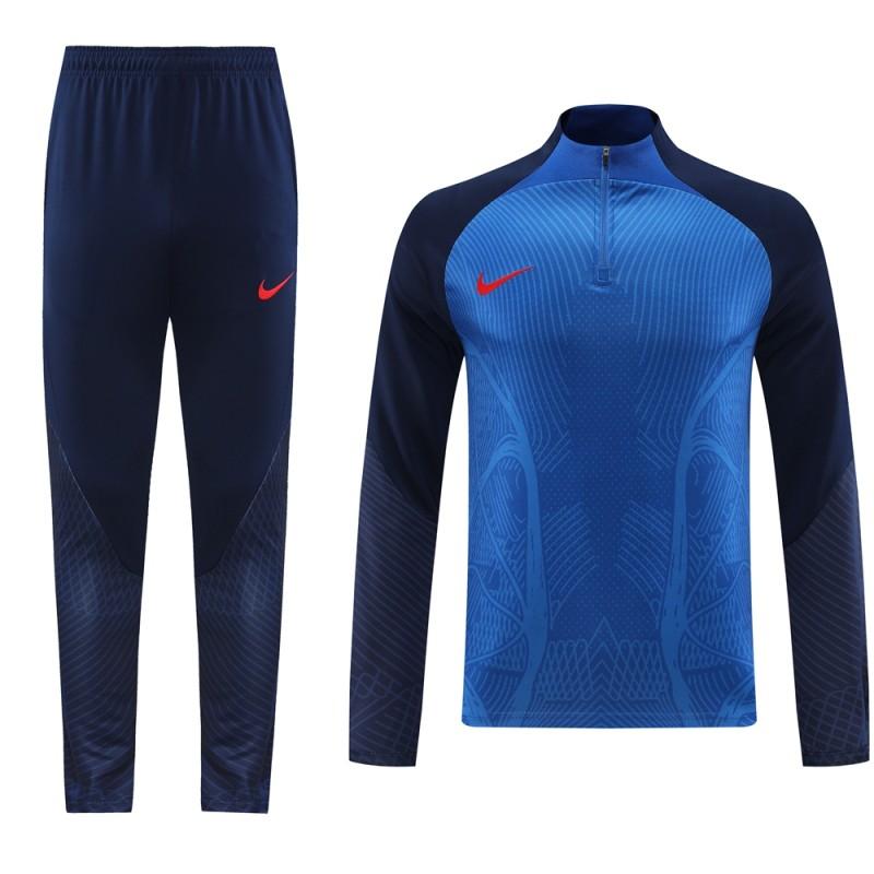 2024 Nike Blue/Navy Half Zipper Jacket+Pants