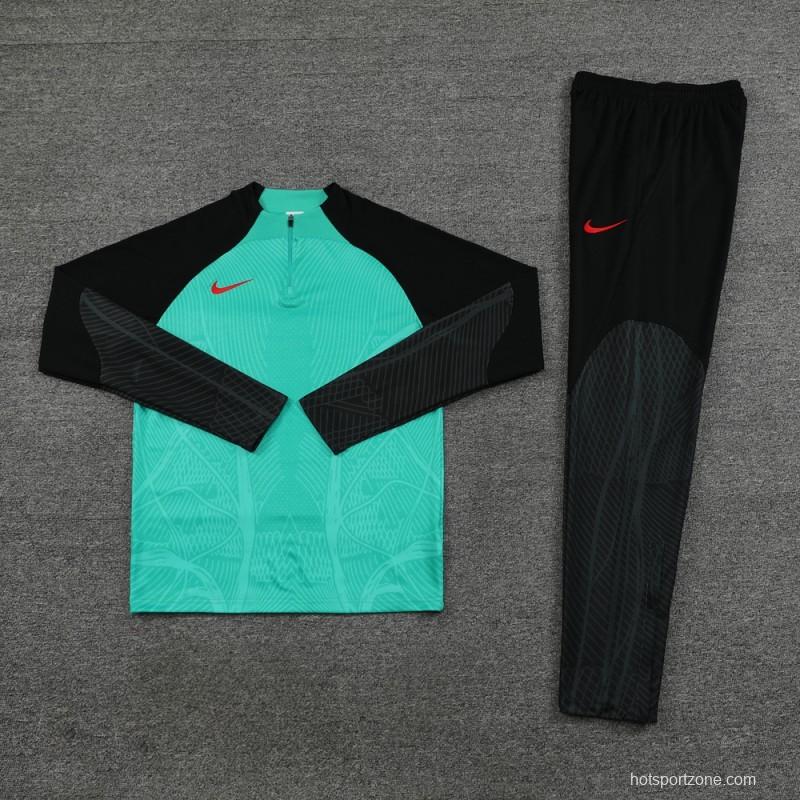 2024 Nike Green/Black Half Zipper Jacket+Pants