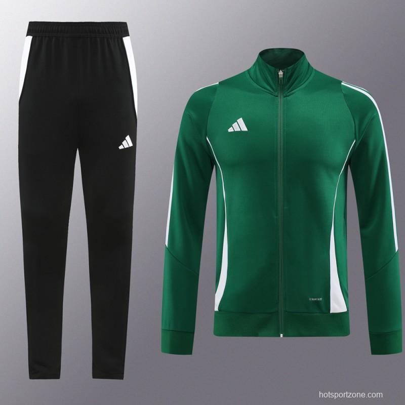 2024 Adidas Green/White Full Zipper Jacket+Pants