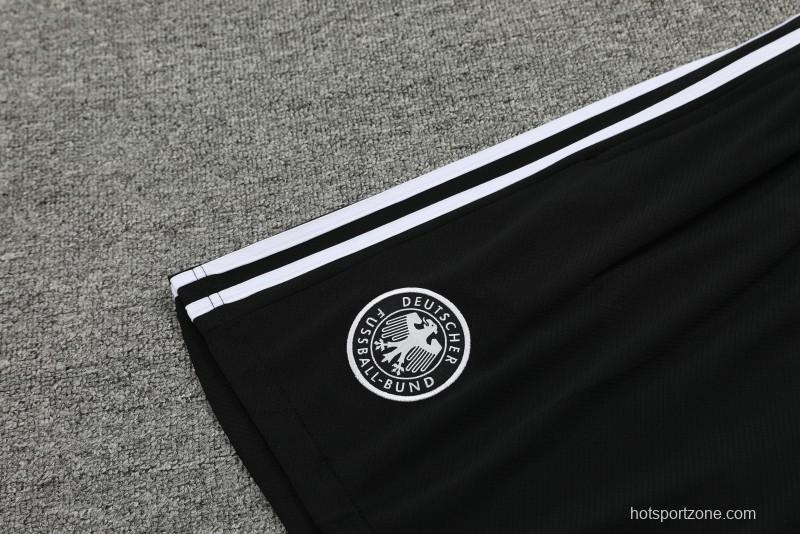 2024 Germany Black Cotton Short Sleeve Jersey+Shorts
