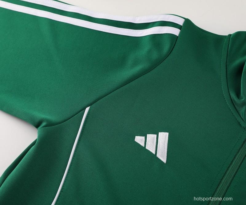 2024 Adidas Green/White Full Zipper Jacket+Pants