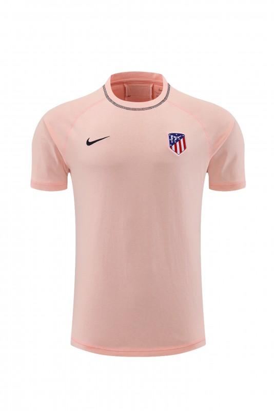 23/24 Atletico Madrid Pink Cotton Short Sleeve Jersey+Shorts
