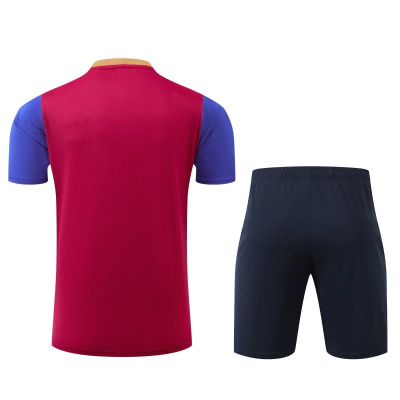 23/24 Barcelona Red/Navy Short Sleeve Jersey+Shorts