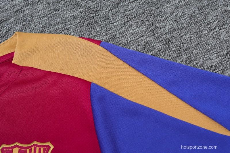 23/24 Barcelona Red/Navy Short Sleeve Jersey+Shorts