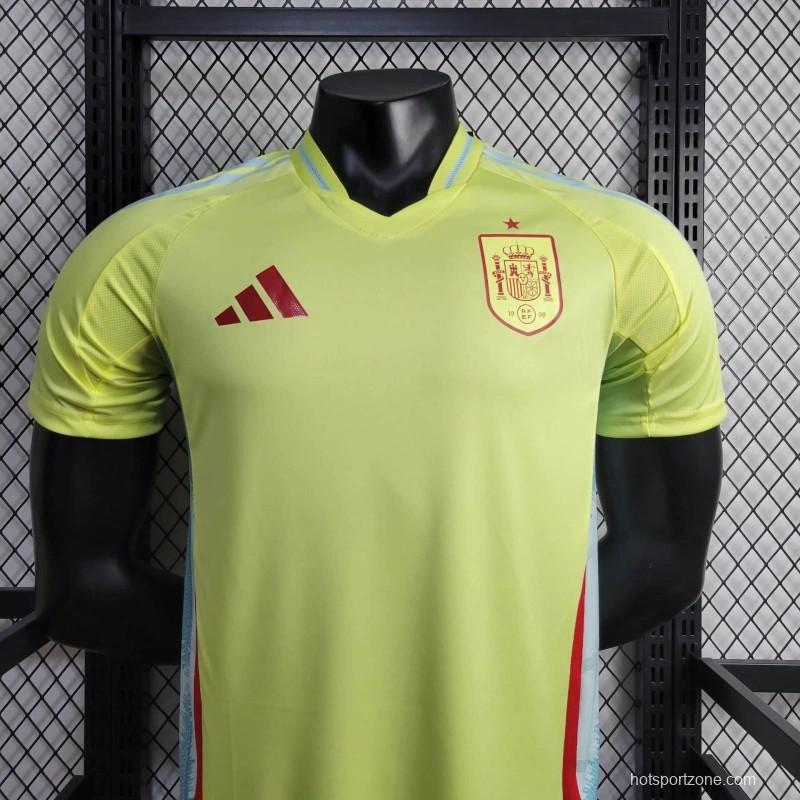 Player Version 2024 Spain Away Yellow Jersey