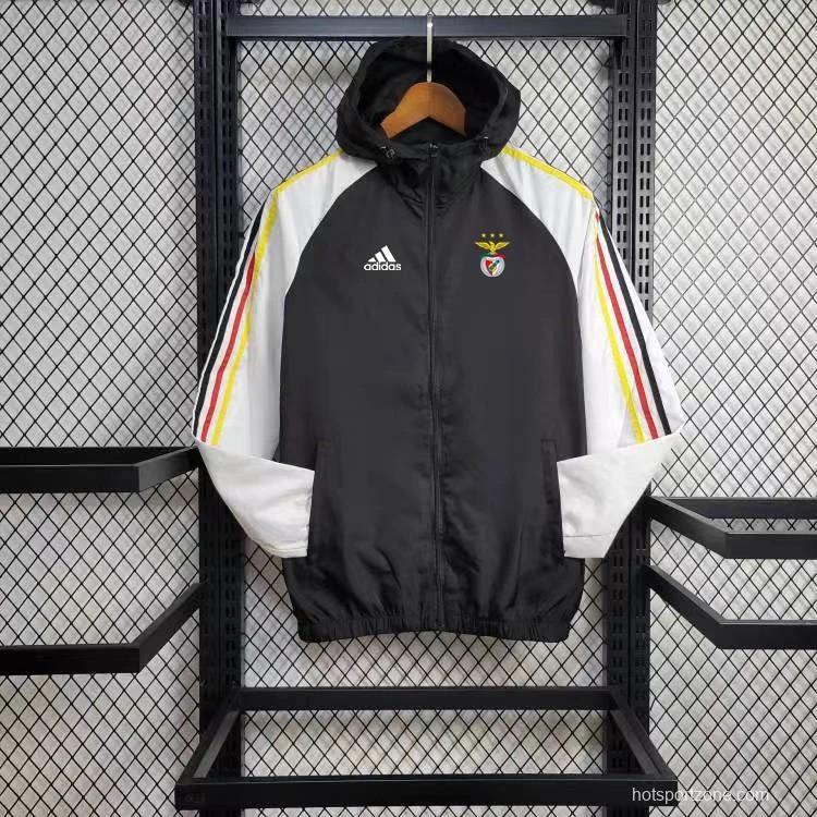 24/25 Benfica Black/White Windbreaker