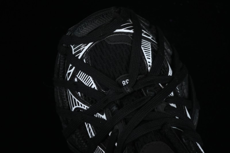 Balenciaga Phantom Sneaker 10th Generation Lace-Up Running Shoes with Transparent Heel Strap - W3XL11090