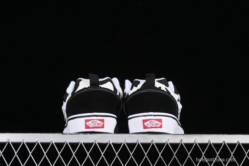 Vans Classics Knu Skool Cow Print Chunky Tongue Skate Shoes - VN0009QCB9P