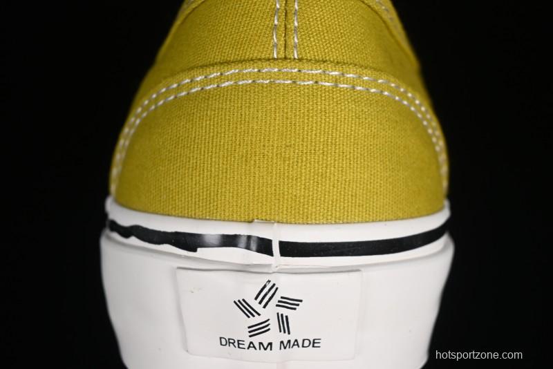 Kamiya Vulcanize Sneaker 23AW High-End Line Dissolved Yellow Canvas Shoes with Smiley Face Print Low-Top - M.C3