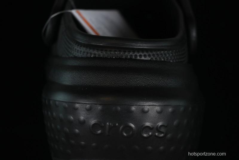 Crocs Classic Clog Retro Beach Sandals with Adjustable Heel Strap and Thick Sole - B.D4