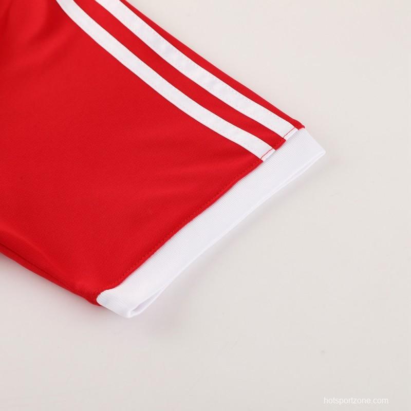 24/25 Adidas Original Red Short Sleeve Jersey+Shorts