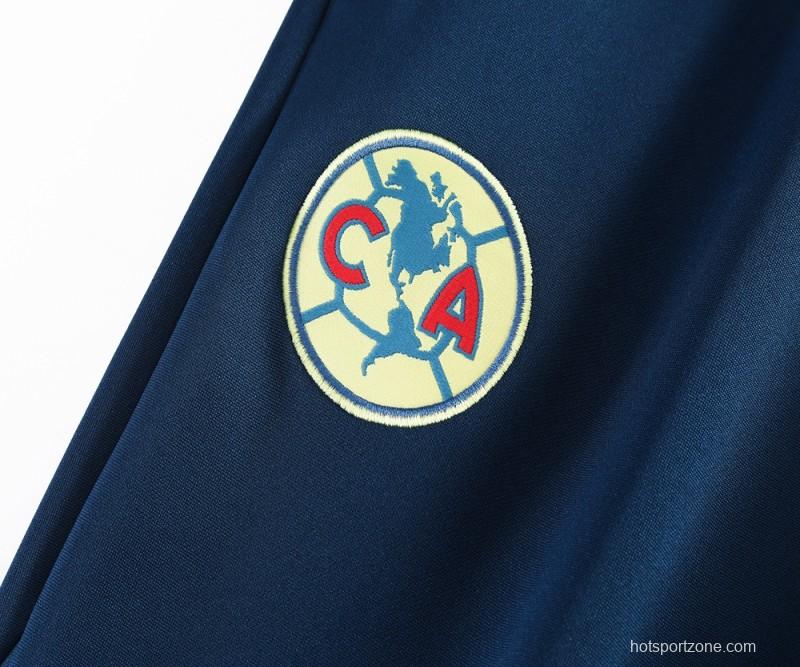 24/25 Club America Blue/Navy Full Zipper Jacket +Long Pants