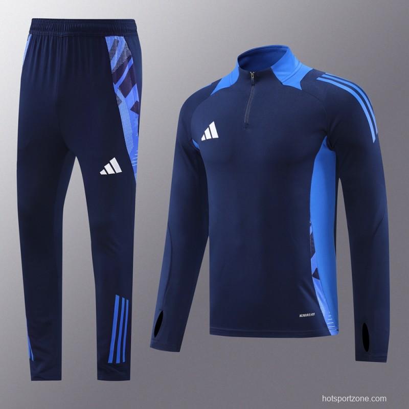 2024 Adidas Navy Half Zipper Jacket +Long Pants