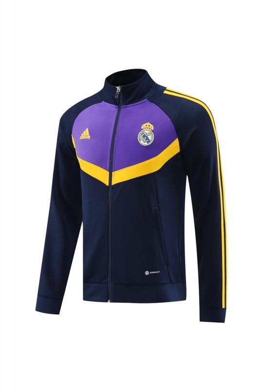 24/25 Real Madrid Black/Purple Full Zipper Jacket +Long Pants