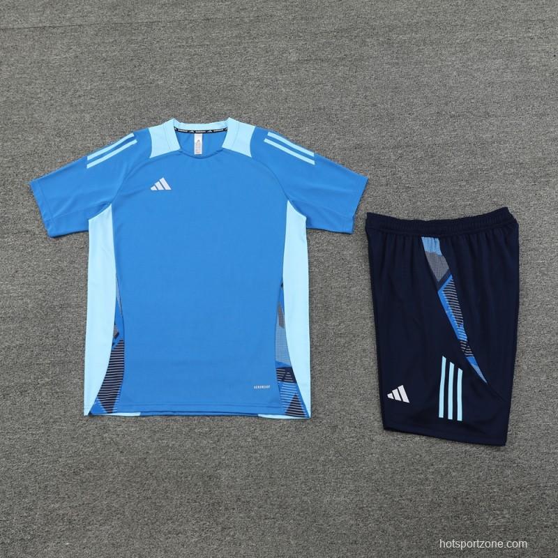 24/25 Adidas Blue Short Sleeve Jersey+Shorts