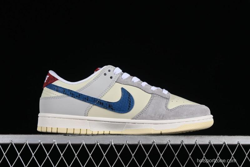 Nike SB Dunk Low UN Collaboration - Blue Dragon Scale Anniversary High-End Custom Low-Top Casual Skate Shoes - FC2025-302